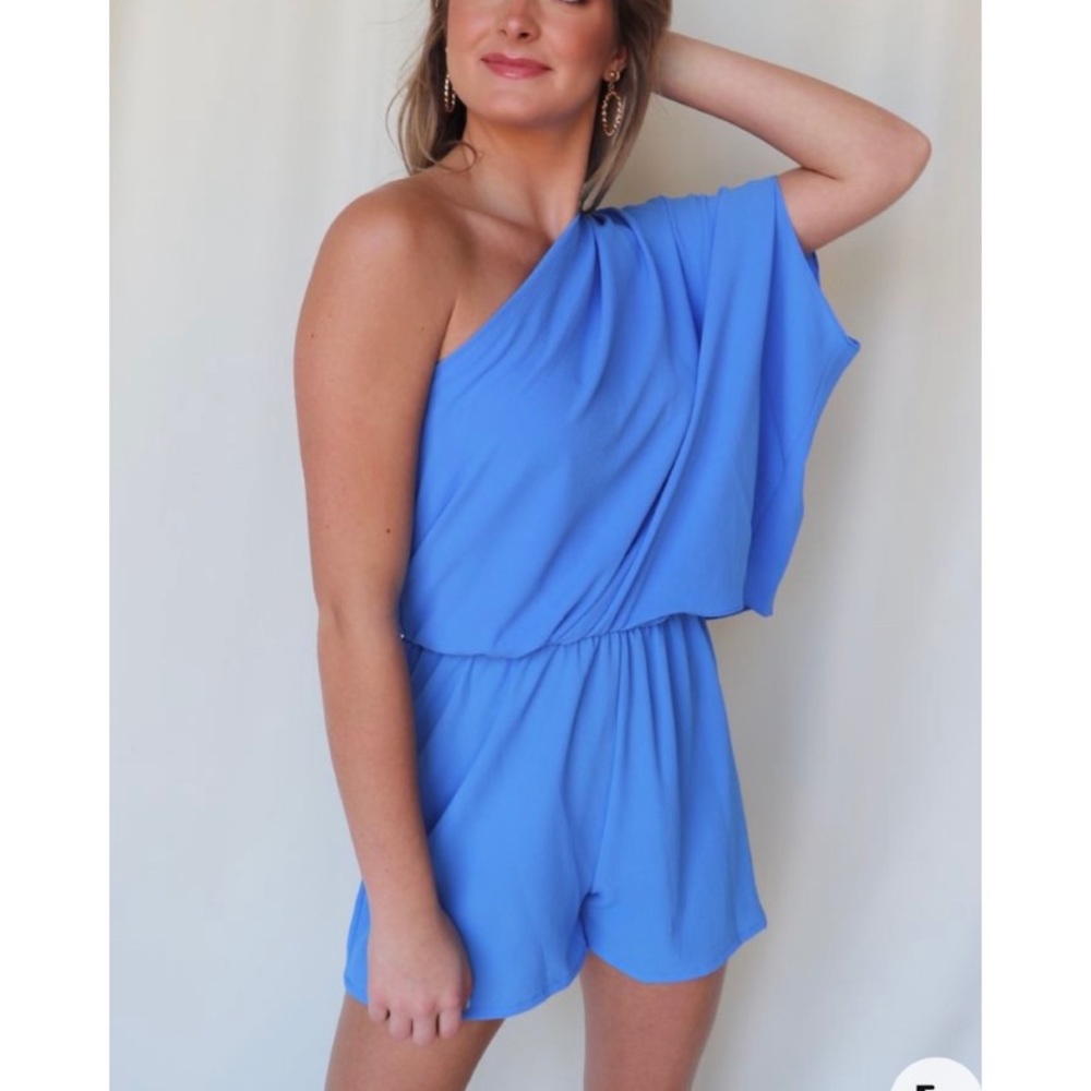 Beautiful Blu Spero One Shoulder Romper